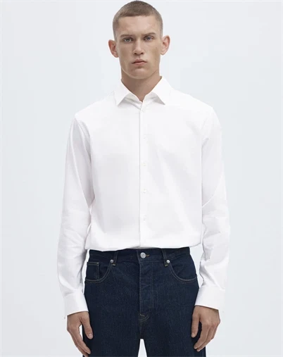 Selected - SLMSlim Filip Performance Skjorte - Bright White